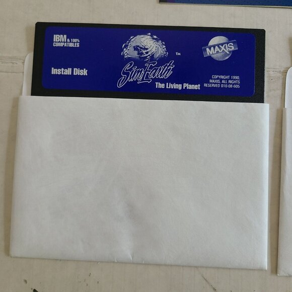 PC Game Maxis Sim Earth The Living Planet IBM PC 1990 Big Box 3.5 & 5.25… - Picture 11 of 16